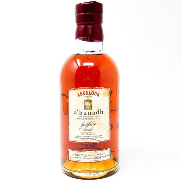 Aberlour A'Bunadh Batch #25 Single Malt Scotch Whisky, 70cl, 60.4% ABV Aberlour A'Bunadh Batch #25 Single Malt Scotch Whisky, 70cl, 60.4% ABV
