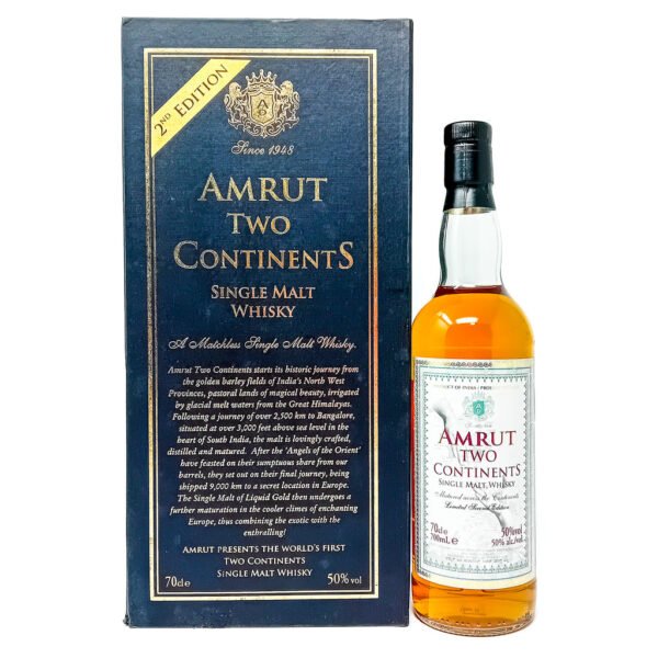 Amrut Two Continents Second Edition Indian Single Malt Whisky, 70cl, 50% ABV