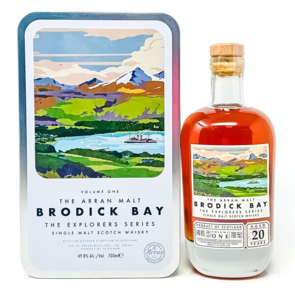 Arran 20 Year Old The Explorers Series Volume 1 Brodick Bay Single Malt Scotch Whisky, 70cl, 49.8% ABV Arran 20 Year Old The Explorers Series Volume 1 Brodick Bay Single Malt Scotch Whisky, 70cl, 49.8% ABV