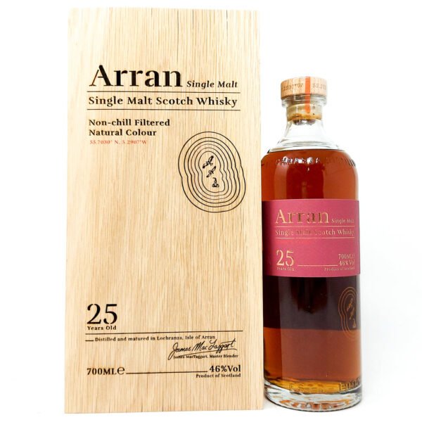 Arran 25 Year Old 2021 Release Single Malt Scotch Whisky, 70cl, 46% ABV Arran 25 Year Old 2021 Release Single Malt Scotch Whisky, 70cl, 46% ABV