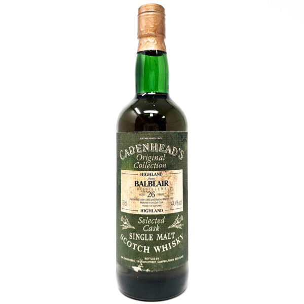 Balblair 1965 26 Year Old Cadenhead's Original Collection Single Malt Scotch Whisky, 70cl, 44.4% ABV