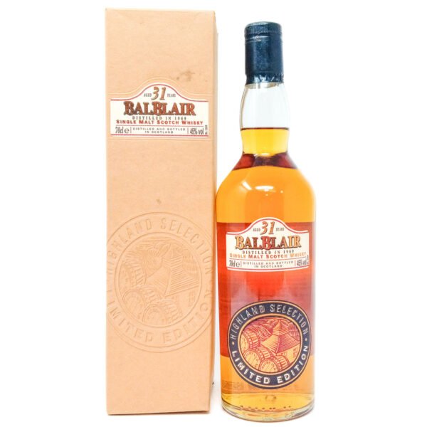 Balblair 1969 31 Year Old Highland Selection Single Malt Scotch Whisky, 70cl, 45% ABV Balblair 1969 31 Year Old Highland Selection Single Malt Scotch Whisky, 70cl, 45% ABV