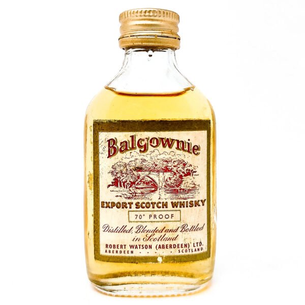 Balgownie Export Blended Scotch Whisky, Miniature, 5cl, 70° Proof Balgownie Export Blended Scotch Whisky, Miniature, 5cl, 70° Proof