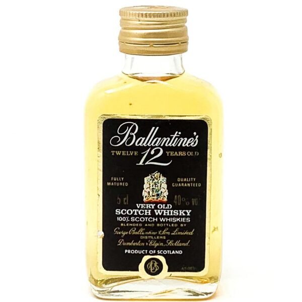 Ballantines 12 Year Old Scotch Whisky, Miniature, 5cl, 40% ABV Ballantines 12 Year Old Scotch Whisky, Miniature, 5cl, 40% ABV