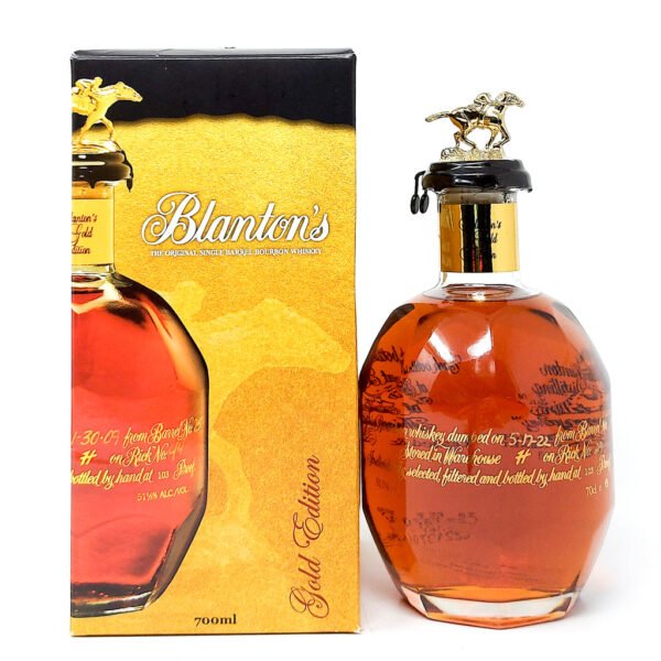 Blanton's Single Barrel Gold Edition Dumped 2022 Bourbon Whiskey, 70cl, 51.5% ABV Blanton's Single Barrel Gold Edition Dumped 2022 Bourbon Whiskey, 70cl, 51.5% ABV