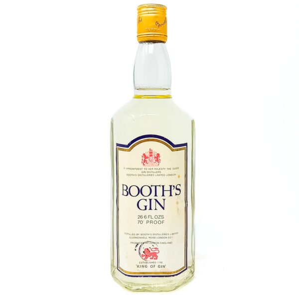 Booth's Gin, 26 2/3 fl. ozs., 70° Proof Booth's Gin, 26 2/3 fl. ozs., 70° Proof