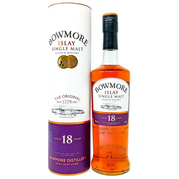 Bowmore 18 Year Old Single Malt Scotch Whisky, 70cl, 43% ABV Bowmore 18 Year Old Single Malt Scotch Whisky, 70cl, 43% ABV