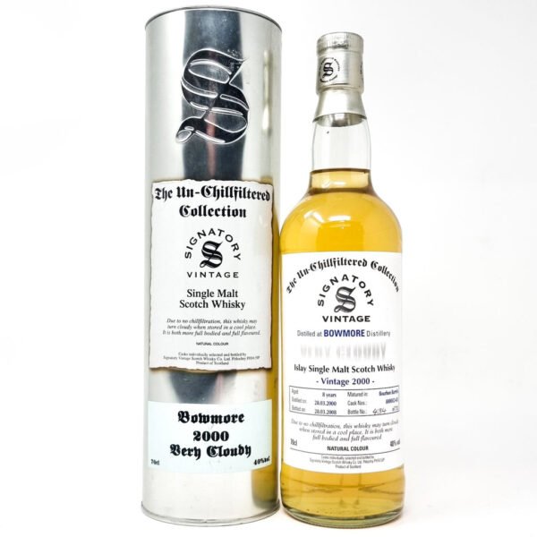 Bowmore 2000 8 Year Old Signatory Vintage Single Malt Scotch Whisky, 70cl, 40% ABV Bowmore 2000 8 Year Old Signatory Vintage Single Malt Scotch Whisky, 70cl, 40% ABV