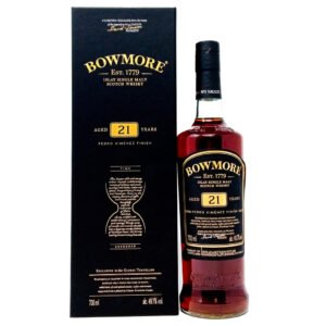 Bowmore 21 year Old Pedro Ximenez Finish Single Malt Scotch Whisky, 70cl, 49.7% ABV Bowmore 21 year Old Pedro Ximenez Finish Single Malt Scotch Whisky, 70cl, 49.7% ABV