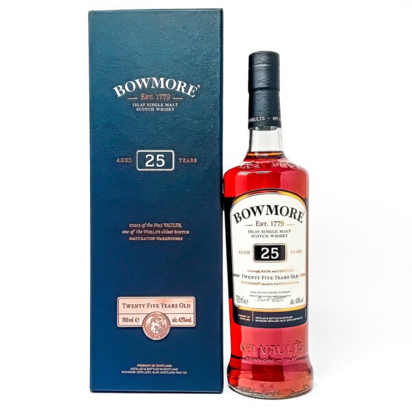 Bowmore 25 Year Old Single Malt Scotch Whisky, 70cl, 43% ABV Bowmore 25 Year Old Single Malt Scotch Whisky, 70cl, 43% ABV