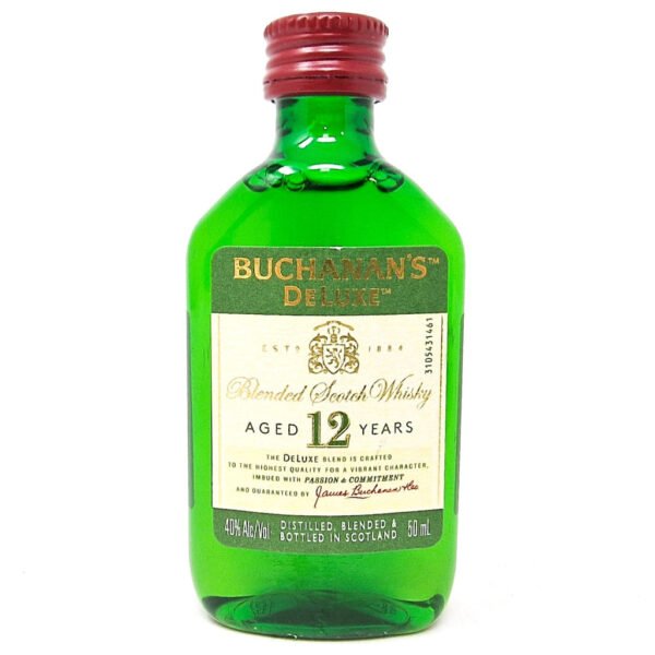 Buchanan's 12 Year Old De Luxe Scotch Whisky, Miniature, 5cl, 40% ABV Buchanan's 12 Year Old De Luxe Scotch Whisky, Miniature, 5cl, 40% ABV