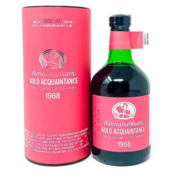 Bunnahabhain 1968 Auld Acquaintance Single Malt Scotch Whisky, 70cl, 43.8% ABV Bunnahabhain 1968 Auld Acquaintance Single Malt Scotch Whisky, 70cl, 43.8% ABV