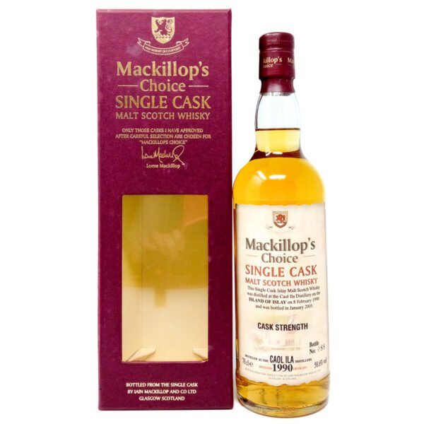 Caol Ila 1990 Mackillop's Choice Cask Strength Single Malt Scotch Whisky, 70cl, 58.6% ABV Caol Ila 1990 Mackillop's Choice Cask Strength Single Malt Scotch Whisky, 70cl, 58.6% ABV