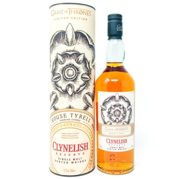 Clynelish Reserve Game of Thrones House Tyrell Single Malt Scotch Whisky, 70cl, 51.2% ABV Clynelish Reserve Game of Thrones House Tyrell Single Malt Scotch Whisky, 70cl, 51.2% ABV