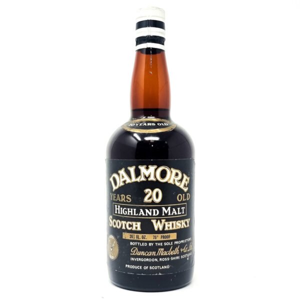Dalmore 20 Year Old Highland Malt Scotch Whisky, 26 2/3 fl. ozs., 75° Proof Dalmore 20 Year Old Highland Malt Scotch Whisky, 26 2/3 fl. ozs., 75° Proof