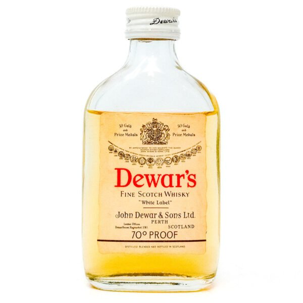 Dewar's 'White Label' Finest Blended Scotch Whisky, Miniature, 5cl, 70° Proof Dewar's 'White Label' Finest Blended Scotch Whisky, Miniature, 5cl, 70° Proof