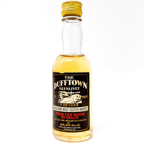 Dufftown-Glenlivet De Luxe Single Malt Scotch Whisky, Miniature, 5cl, 70° Proof Dufftown-Glenlivet De Luxe Single Malt Scotch Whisky, Miniature, 5cl, 70° Proof