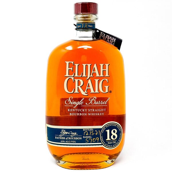 Elijah Craig 18 Year Old Single Barrel 2021 Barrel No. 5709 Kentucky Straight Bourbon, 75cl, 45% ABV