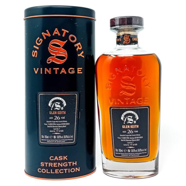 Glen Keith 1996 26 Year Old Signatory Vintage Single Malt Scotch Whisky, 70cl, 58.0% ABV Glen Keith 1996 26 Year Old Signatory Vintage Single Malt Scotch Whisky, 70cl, 58.0% ABV