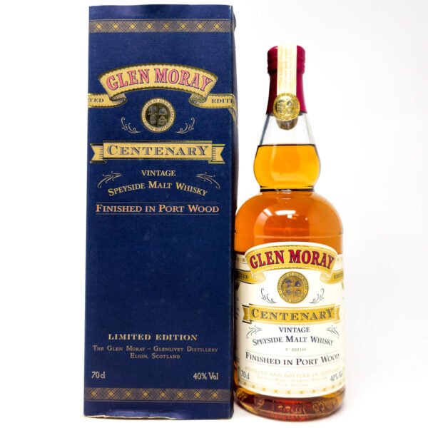 Glen Moray Centenary Port Wood Vintage Single Malt Scotch Whisky, 70cl, 40% ABV Glen Moray Centenary Port Wood Vintage Single Malt Scotch Whisky, 70cl, 40% ABV