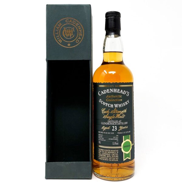 Glendronach 1990 23 Year Old Cadenhead’s Single Malt Scotch Whisky, 70cl, 53.9% ABV Glendronach 1990 23 Year Old Cadenhead’s Single Malt Scotch Whisky, 70cl, 53.9% ABV