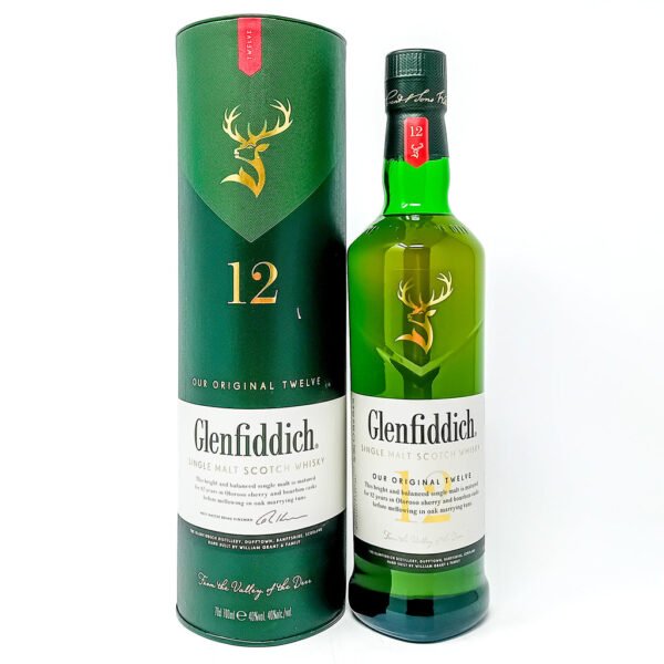 Glenfiddich 12 Year Old Single Malt Scotch Whisky, 70cl, 40% ABV