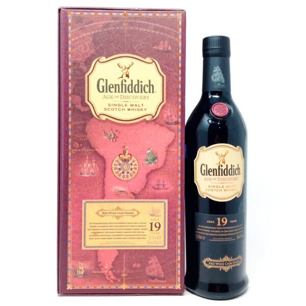 Glenfiddich 19 Year Old Age of Discovery Red Wine Cask Finish Single Malt Scotch Whisky, 70cl, 40% ABV