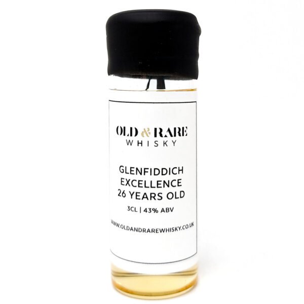 Glenfiddich Excellence 26 Year Old Single Malt Scotch Whisky, 3cl Sample, 43% ABV Glenfiddich Excellence 26 Year Old Single Malt Scotch Whisky, 3cl Sample, 43% ABV