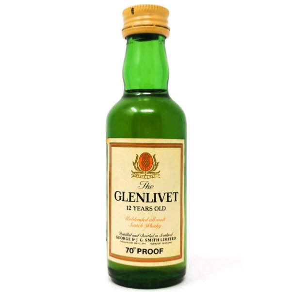 Glenlivet 12 Year Old Scotch Whisky, Miniature, 5cl, 70° Proof