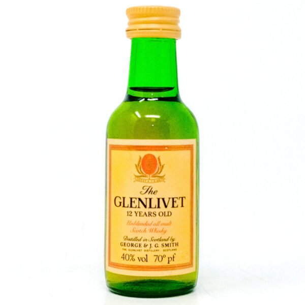 Glenlivet 12 Year Old Single Malt Scotch Whisky, Miniature, 5cl, 40% ABV