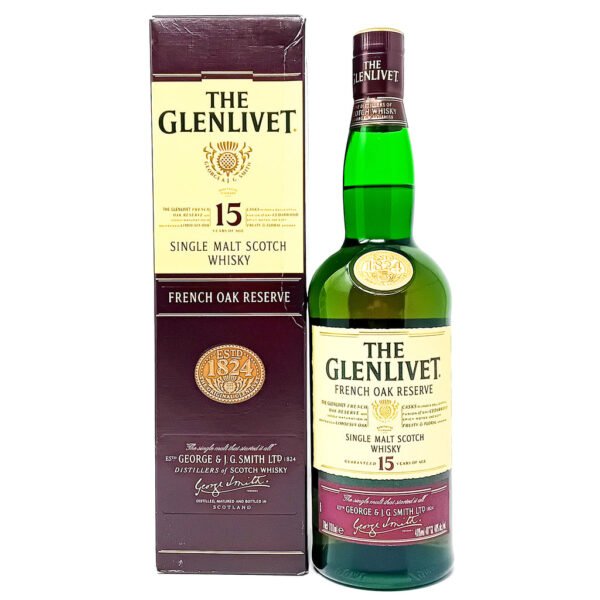 Glenlivet 15 Year Old French Oak Reserve Single Malt Scotch Whisky, 70cl, 40% ABV Glenlivet 15 Year Old French Oak Reserve Single Malt Scotch Whisky, 70cl, 40% ABV