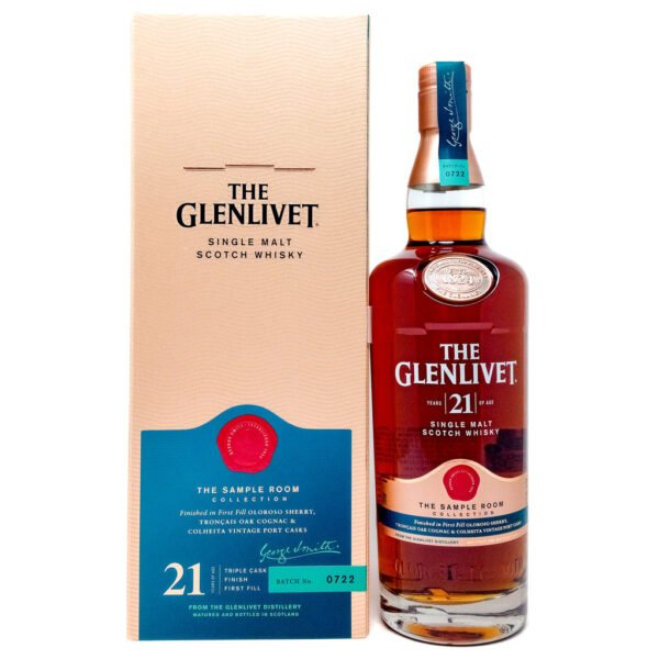 Glenlivet Sample Room 21 Year Old Single Malt Scotch Whisky, 75cl, 43% ABV Glenlivet Sample Room 21 Year Old Single Malt Scotch Whisky, 75cl, 43% ABV