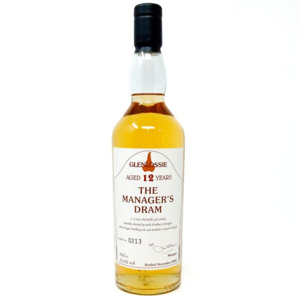 Glenlossie 12 Year Old Manager's Dram Single Malt Scotch Whisky, 70cl, 55.5% ABV