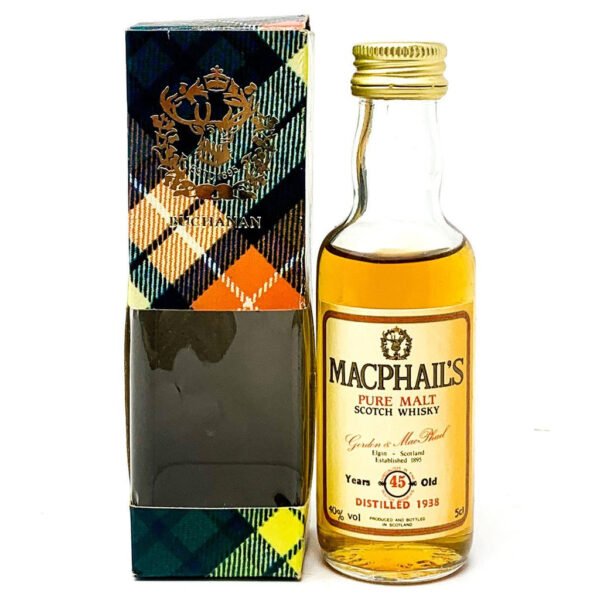 Gordon & Macphails 45 Year Old Pure Malt Scotch Whisky, Miniature, 5cl, 40% ABV