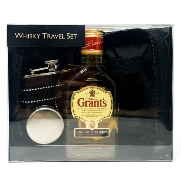 Grant's Blended Scotch Whisky Travel Set, Half Bottle, 20cl, 40% ABV