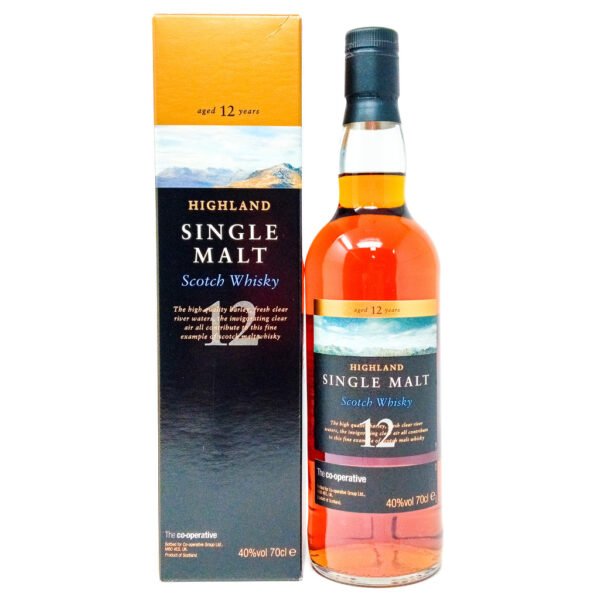 Highland 12 Year Old Co-operative Single Malt Scotch Whisky, 70cl, 40% ABV