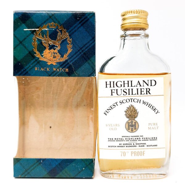 Highland Fusilier 8 Year Old Finest Scotch Whisky, Miniature, 5cl, 70° Proof Highland Fusilier 8 Year Old Finest Scotch Whisky, Miniature, 5cl, 70° Proof