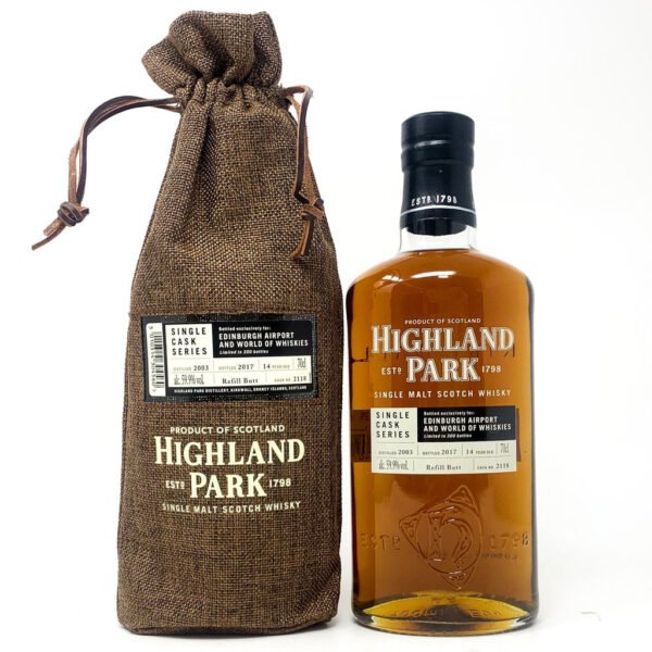 Highland Park 2003 14 Year Old Edinburgh Single Malt Scotch Whisky, 70cl, 59.9% ABV Highland Park 2003 14 Year Old Edinburgh Single Malt Scotch Whisky, 70cl, 59.9% ABV