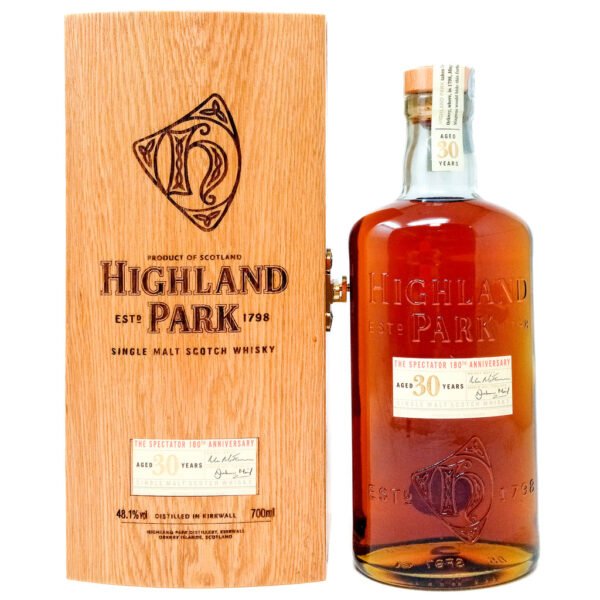 Highland Park 30 Year Old The Spectator 180th Anniversary Single Malt Scotch Whisky, 70cl, 48.1% ABV Highland Park 30 Year Old The Spectator 180th Anniversary Single Malt Scotch Whisky, 70cl, 48.1% ABV