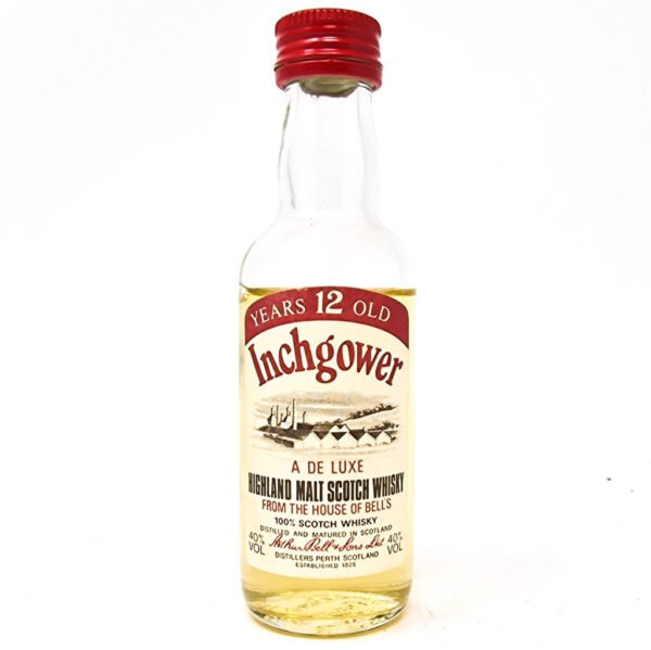 Inchgower 12 Year Old De Luxe Highland Malt Scotch Whisky, Miniature, 5cl, 40% ABV Inchgower 12 Year Old De Luxe Highland Malt Scotch Whisky, Miniature, 5cl, 40% ABV