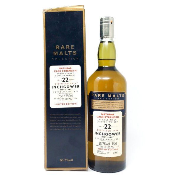 Inchgower 1974 22 Year Old Rare Malts Selection Single Malt Scotch Whisky, 75cl, 55.7% ABV Inchgower 1974 22 Year Old Rare Malts Selection Single Malt Scotch Whisky, 75cl, 55.7% ABV