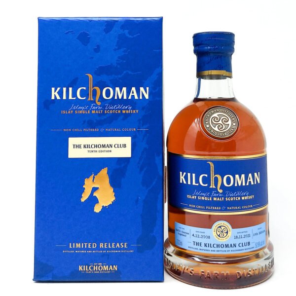 Kilchoman 2008 Small Batch Kilchoman Club 10th Edition Single Malt Scotch Whisky, 70cl, 52.6% ABV Kilchoman 2008 Small Batch Kilchoman Club 10th Edition Single Malt Scotch Whisky, 70cl, 52.6% ABV