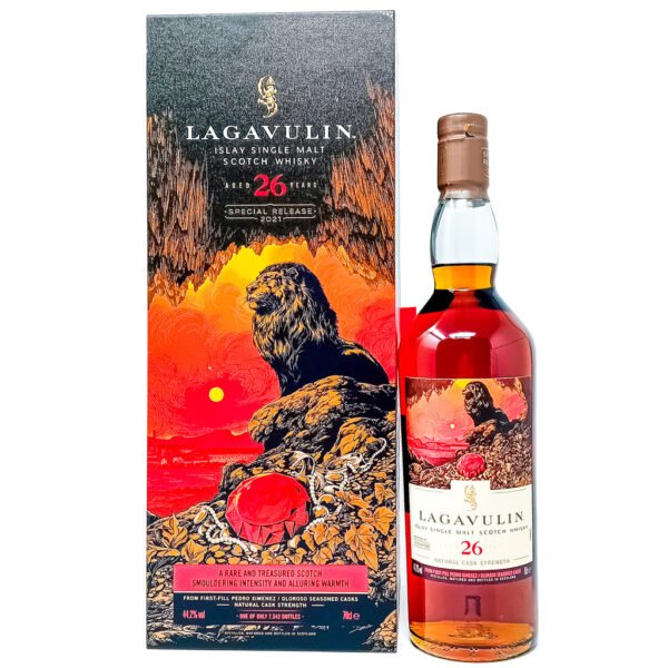Lagavulin 26 Year Old ‘The Lion’s Jewel’ 2021 Special Release Single Malt Scotch Whisky, 70cl, 44.2% ABV Lagavulin 26 Year Old ‘The Lion’s Jewel’ 2021 Special Release Single Malt Scotch Whisky, 70cl, 44.2% ABV