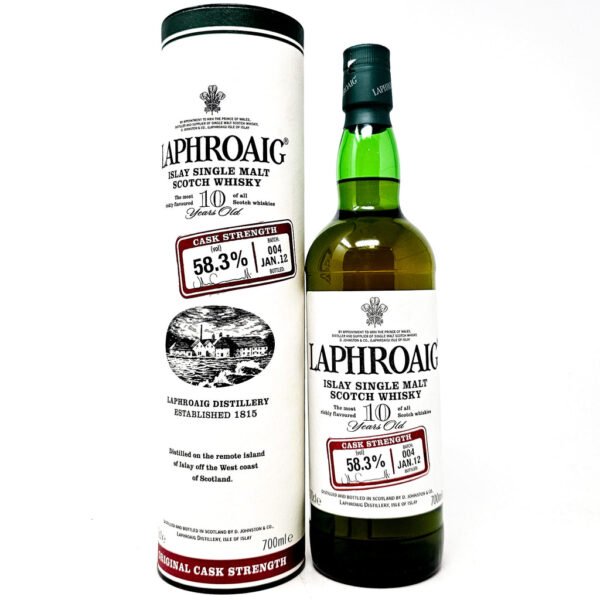 Laphroaig 10 Year Old Cask Strength Batch #004 Single Malt Scotch Whisky, 70cl, 58.3% ABV Laphroaig 10 Year Old Cask Strength Batch #004 Single Malt Scotch Whisky, 70cl, 58.3% ABV