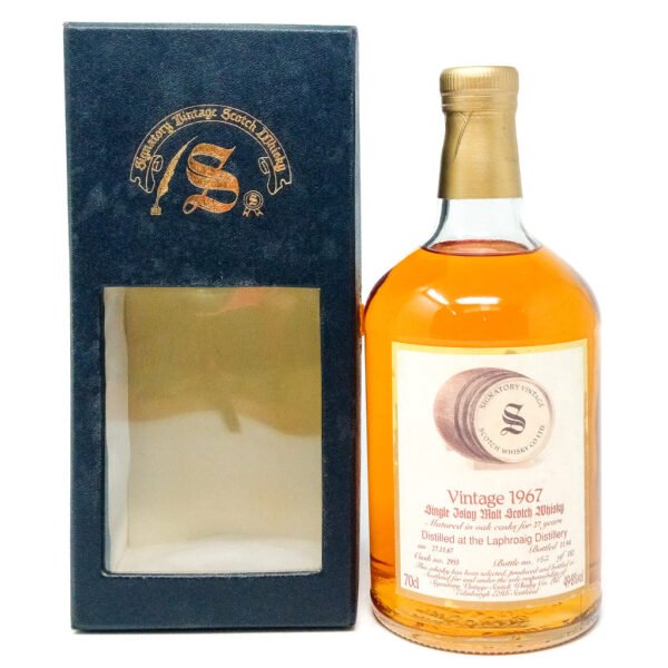 Laphroaig 1967 27 Year Old Signatory Vintage Single Malt Scotch Whisky, 70cl, 49.8% ABV Laphroaig 1967 27 Year Old Signatory Vintage Single Malt Scotch Whisky, 70cl, 49.8% ABV