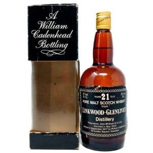 Linkwood-Glenlivet 1956 21 Year Old Cadenhead's Single Malt Scotch Whisky, 26 2/3 fl. ozs.(75cl), 80° Proof (45.7% ABV)