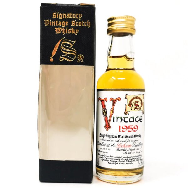 Lochside 1959 31 Year Old Signatory Vintage Scotch Whisky, Miniature, 5cl, 57.9% ABV