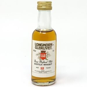 Longmorn Glenlivet 12 Year Old Finest Highland Malt Scotch Whisky, Miniature, 5cl, 40% ABV