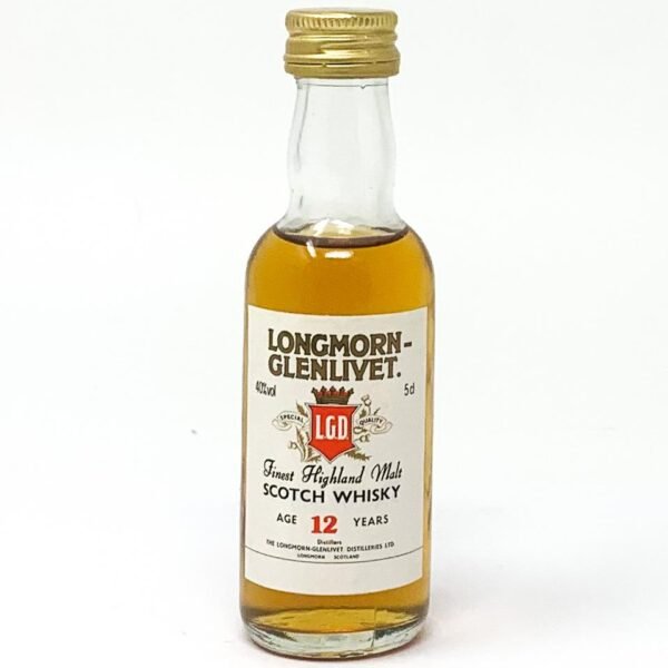 Longmorn Glenlivet 12 Year Old Finest Highland Malt Scotch Whisky, Miniature, 5cl, 40% ABV Longmorn Glenlivet 12 Year Old Finest Highland Malt Scotch Whisky, Miniature, 5cl, 40% ABV