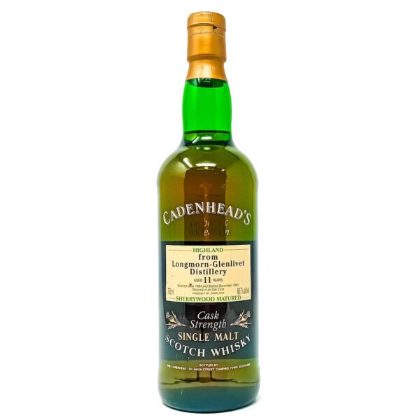 Longmorn-Glenlivet 1984 11 Year Old Cadenhead's Single Malt Scotch Whisky, 75cl, 60.7% ABV Longmorn-Glenlivet 1984 11 Year Old Cadenhead's Single Malt Scotch Whisky, 75cl, 60.7% ABV